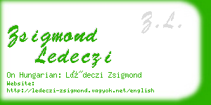 zsigmond ledeczi business card